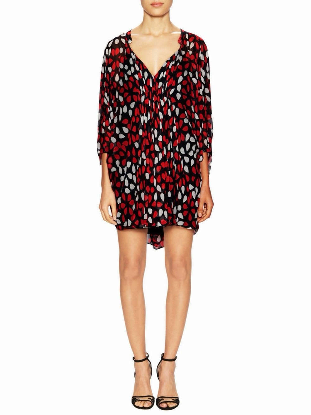 Diane von Furstenberg Fleurette Floral Poppy Silk Dress